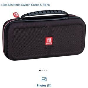 Nintendo Switch Black Deluxe Zip Around Hardshell Travel Case